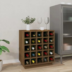 Portabottiglie Ambra 55,5x34x61 Cm İn Legno Massello Di Pino /