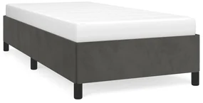 Giroletto grigio scuro 90x190 cm in velluto