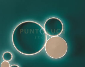 Plafoniera pois oro 3000k 3390lm 42w dimmerabile l.64cm