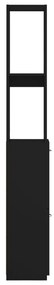 Armadietto da bagno nero 25x26,5x170 cm in legno multistrato