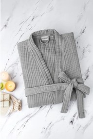 Accappatoio grigio in mussola L/XL Kimono – Foutastic