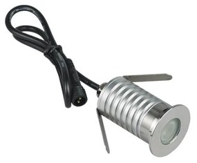 Faretto Segnapasso LED 3W, IP67, Acciaio Inox Professional - LED OSRAM Colore  Bianco Caldo 2.700K