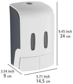 WENKO 24591100-Dispenser per sapone TARTAS 480 ml bianco/grigio