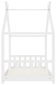 Giroletto per bambini bianco in massello di pino 80x160 cm