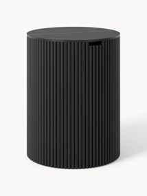 Tavolino rotondo in legno con vano contenitore Nele