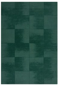 Tappeto in lana tessuto a mano color petrolio 120x170 cm Demi Check Ombre - Flair Rugs