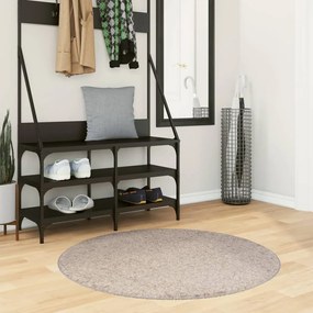 Tappeto Shaggy Pamplona A Pelo Lungo Moderno Beige Ø 100 Cm /