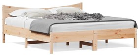 Giroletto Senza Materasso 180x200 Cm İn Legno Massello Di Pino /