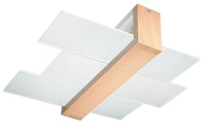 Sollux SL.0076 - Plafoniera FENIKS 2 2xE27/60W/230V legno naturale