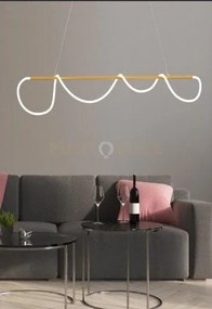 Noemi-sl o lampadario a sospensione ottone spazzolato 38w dimmerabi...