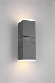 Applique esterno avon led 2 diffusori orientabili ip54 h.28cm antra...