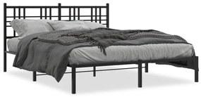 Giroletto Con Testiera İn Metallo Nero 150x200 Cm /