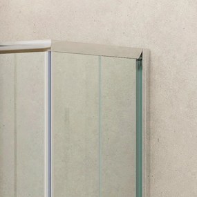 Kamalu - box doccia dimensioni 100x90 vetro trasparente altezza 180cm k410