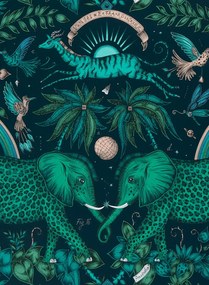 Clarke & Clarke Carta da parati Zambezi - Teal