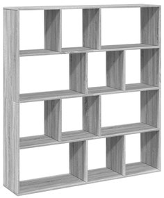 Libreria grigio sonoma 132x29x141,5 cm in legno multistrato