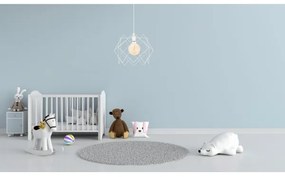 Lampadario a sospensione con filo GALL 1xE27/60W/230V bianco