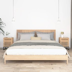 Comodini 2 Pz 40x30x55,5 Cm Legno Multistrato E Ferro /