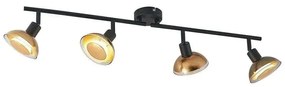 Lindby - Erin 4 Plafoniera Nero/Oro Lindby