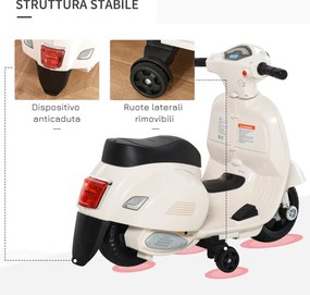 Piaggio Mini Vespa GTS Elettrica 6V per Bambini Bianca...