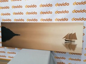 Stampa su tela – Barca a vela in seppia