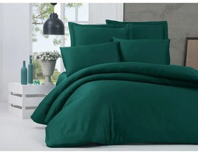 Biancheria da letto in cotone sateen verde scuro per letto singolo , 140 x 200 cm Alisa - Mijolnir