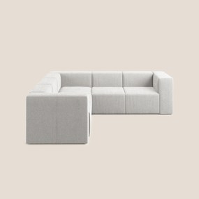 Nettuno divano angolare componibile reversibile in morbido tessuto bouclè T07 grigio