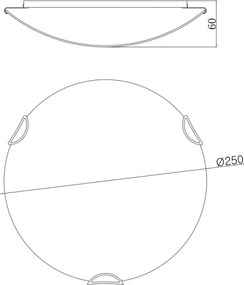 Globo 40402-1 - Plafoniera CALIMERO I 1xE27/60W/230V