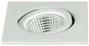 Incasso led polaris bianco in alluminio 3w 300lm 4000k 6,6x6,6x5,7c...