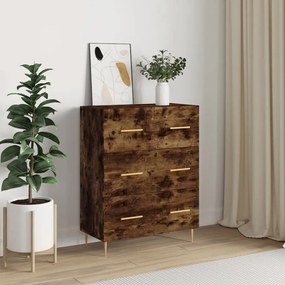 Credenza Rovere Fumo 69,5x34x90 Cm İn Legno Multistrato /