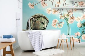 Carta da parati – Statua di Buddha con ciliegia