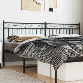 Testiera İn Metallo Nero 200 Cm /
