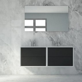 Mobile sottolavabo e lavabo Bellagio per doppia vasca bianco L 70 x H 48 x P 46 cm