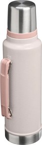 Borraccia termica rosa chiaro in acciaio inox 1,4 l Legendary Classic Bottle Hammertone Rose Quartz – Stanley
