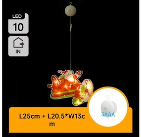 Aigostar - Decorazione natalizia LED LED/3xAAA aeroplano natalizio 17cm