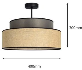Lampadario a plafone BOHO 1xE27/60W/230V diametro 40 cm marrone/beige