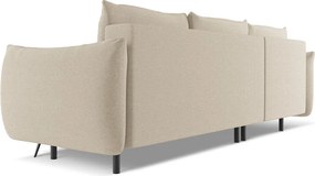 Divano angolare beige (con penisola a sinistra) Malie – Makamii