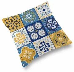 Cuscino Imbottito Versa Mosaico Giallo Poliestere (15 x 45 x 45 cm)