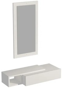 Mensola + specchio a parete VIEN bianco