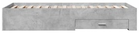 Giroletto cassetti grigio cemento 75x190 cm legno multistrato