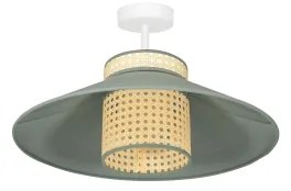 Duolla - Lampadario a plafone RIO RATTAN 1xE27/15W/230V diametro 45 cm verde/rattan