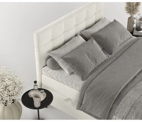 Letto boxspring crema con contenitore 140x200 cm Urbaneo - Maison de Rêve