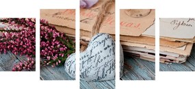 Quadri 5 pezzi – Lettere nostalgiche