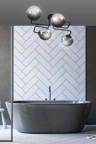 Lampadario da Soffitto BRENDI 4 in acciaio e vetro 4xE14