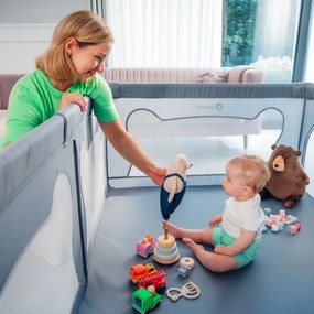 Lionelo - Box giochi WILLOW grigio