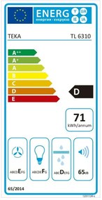 Cappa Classica Teka 60 cm 332 m3/h in Acciaio Inossidabile con Illuminazione LED