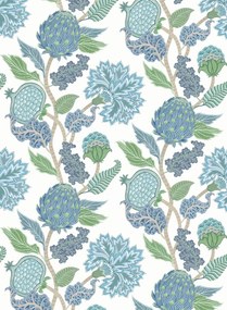 Osborne & Little Tapete Cynara - Denim/ Apple