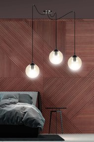 Lampadario a sospensione GIGI 3 BLACK MIODOWY