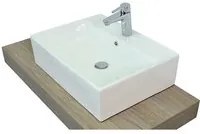 Lavabo da appoggio con troppo pieno 58x45x15 cm bianco Mues Tile