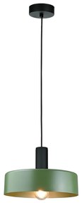 Lampadario a sospensione con filo HAKI 1xE27/60W/230V verde/nero