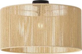 Plafoniera nera con paralume in carta beige 50/50/25 - Combi